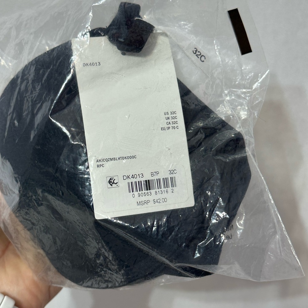 NWT DKNY Women's Classic Cotton Custom Lift‎ Bra - 32C black - Picture 7 of 7